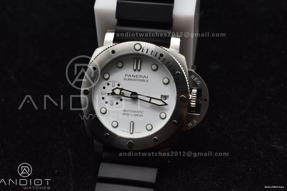 Black PAM2223 White Rubber 42mm on Strap Submersible Edition Best MoistureWicking Dial P 990 VSF 0506